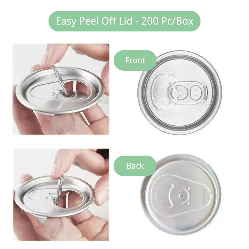 Kitchen Knock 623152 Solid Small-End Can Sealing Lid – 200 Pack