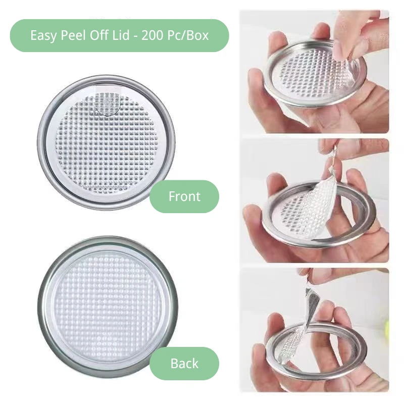 Kitchen Knock 623153 Easy-Peel Can Sealing Lid – 200 Pack