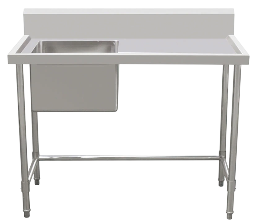 Kitchen Knock Work Bench - Single Sink with Leg Brace – Left Sink / 700 / ASS-1570L – 424518