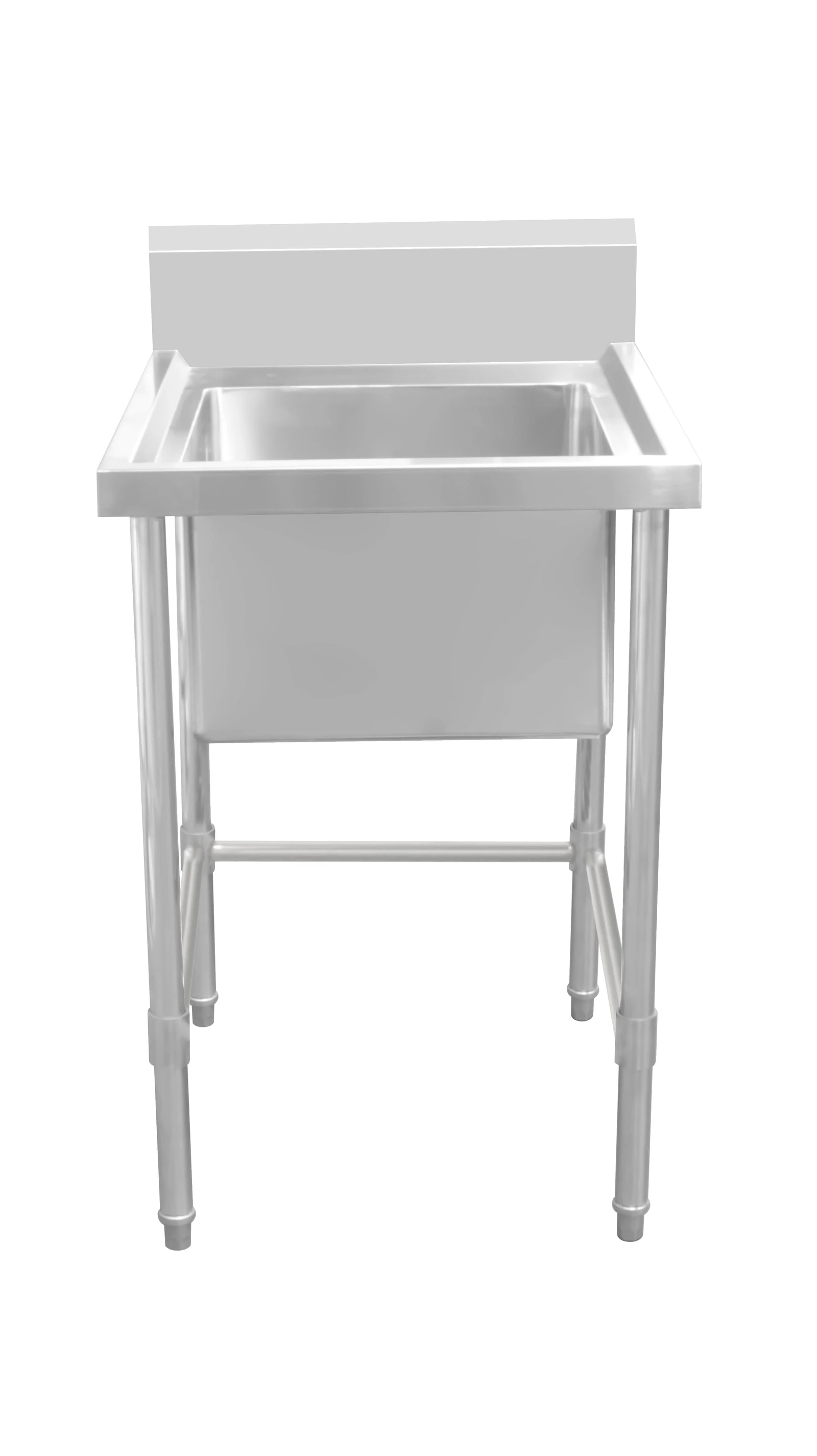 Kitchen Knock Work Bench - Single Sink with Leg Brace – Center Sink / 700 / ASS-0670C – 620332