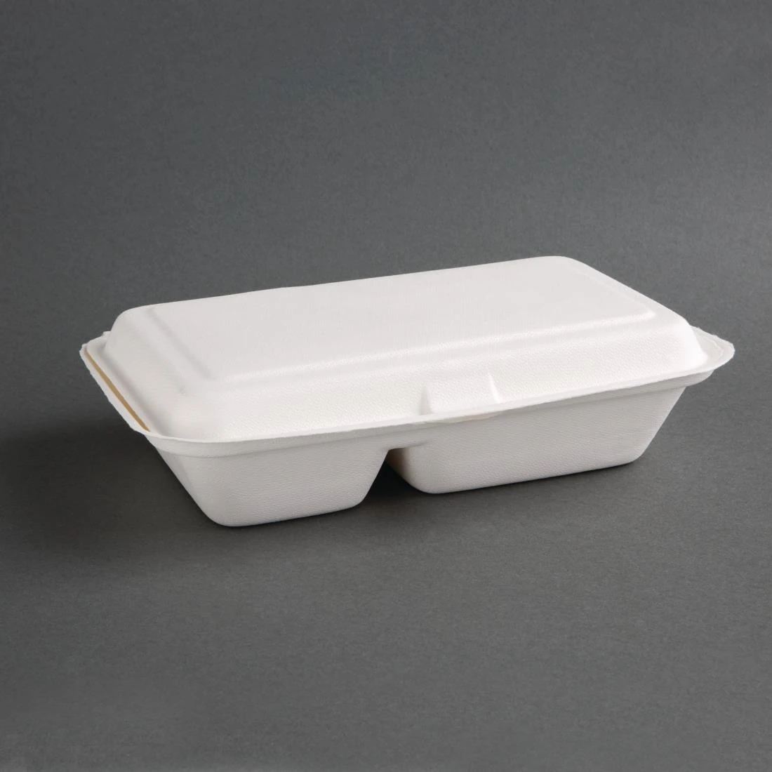 Fiesta Compostable FC524 Bagasse Food Container 165 x 253mm 2 Compartment (Pack 200) product image