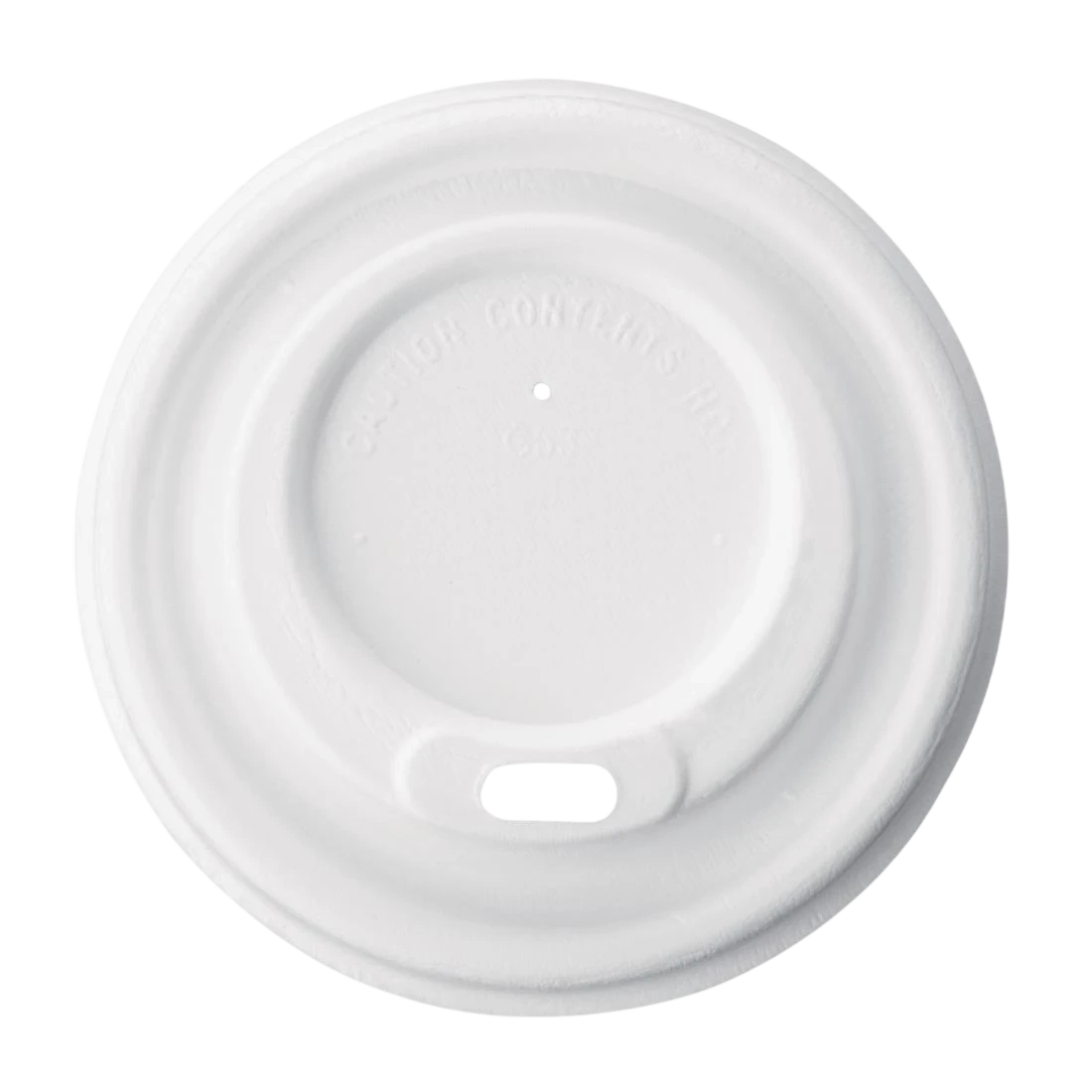 Fiesta Compostable FS060 Bagasse Hot Cup Lid - 80mm for 225ml Cup (Pack 1000) product image