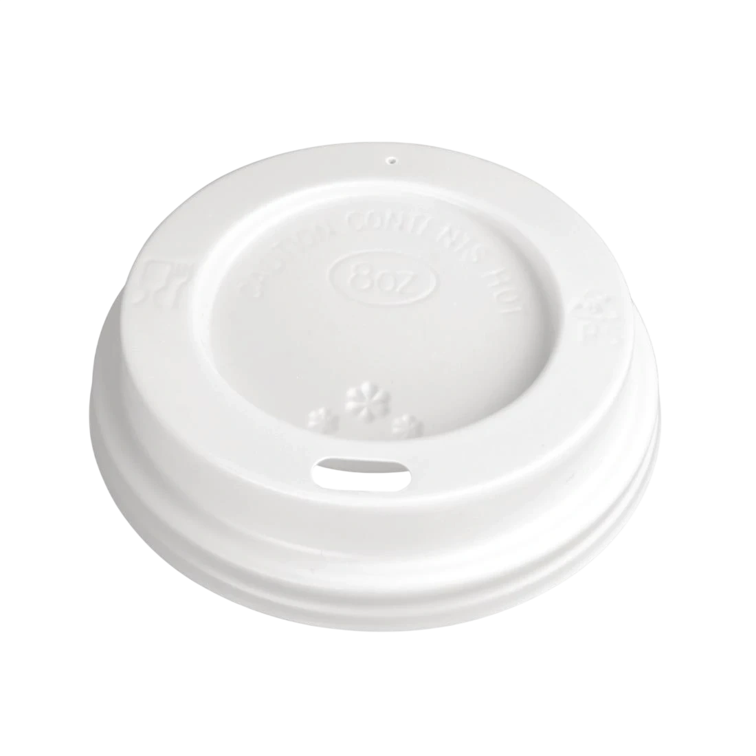 Fiesta Recyclable CE256 Lid for Hot Cups- White 225ml (Box 1000) product image