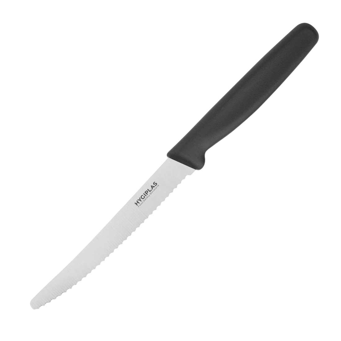 Hygiplas CF897 Tomato Serrated Knife Black - 4" product image