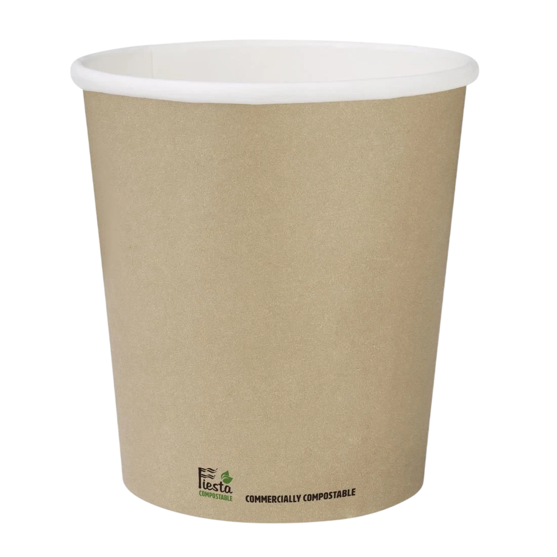 Fiesta Compostable CU981 Hot Cup Single Wall 'Kind' Kraft - 225ml (Sleeve 50) product image