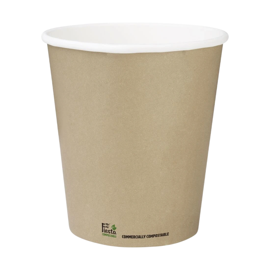 Fiesta Compostable CU983 Hot Cup Single Wall 'Kind' Kraft - 340ml (Sleeve 50) product image