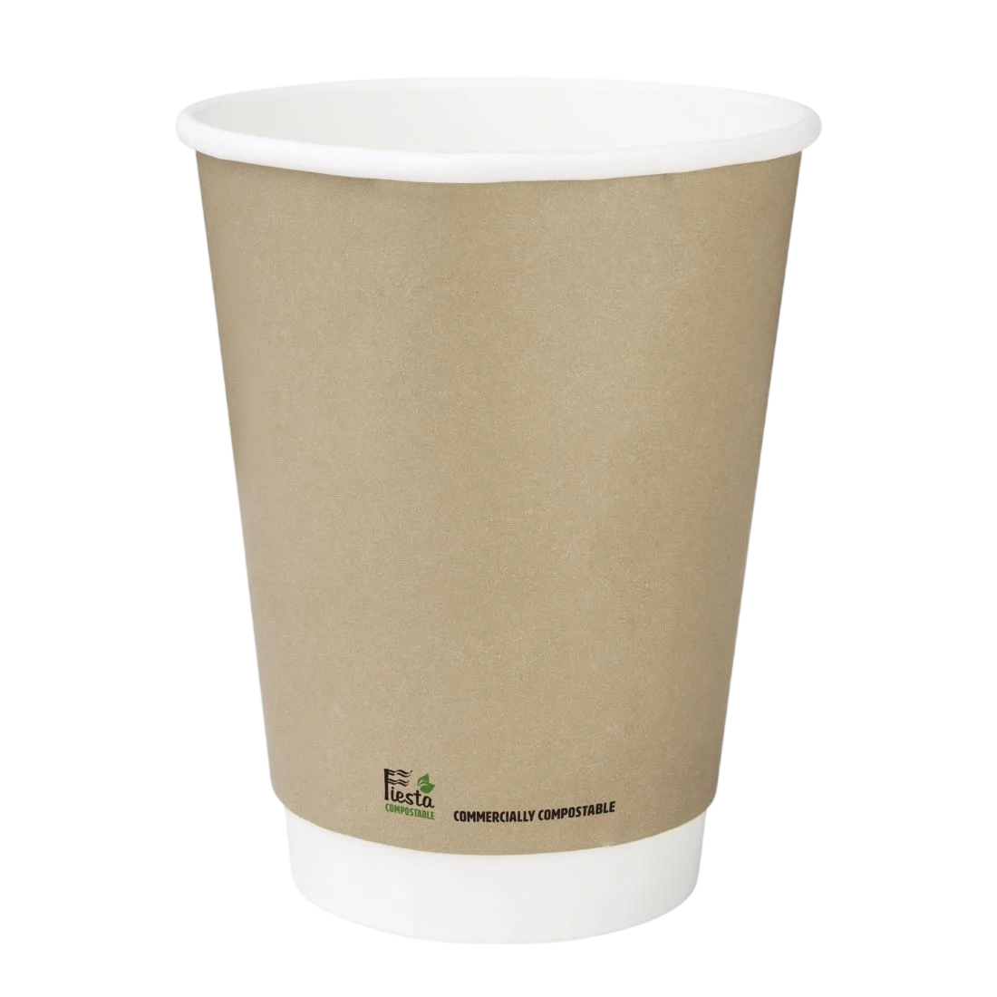 Fiesta Compostable CU987 Hot Cup Double Wall 'Kind' Kraft - 340ml (Sleeve 25) product image
