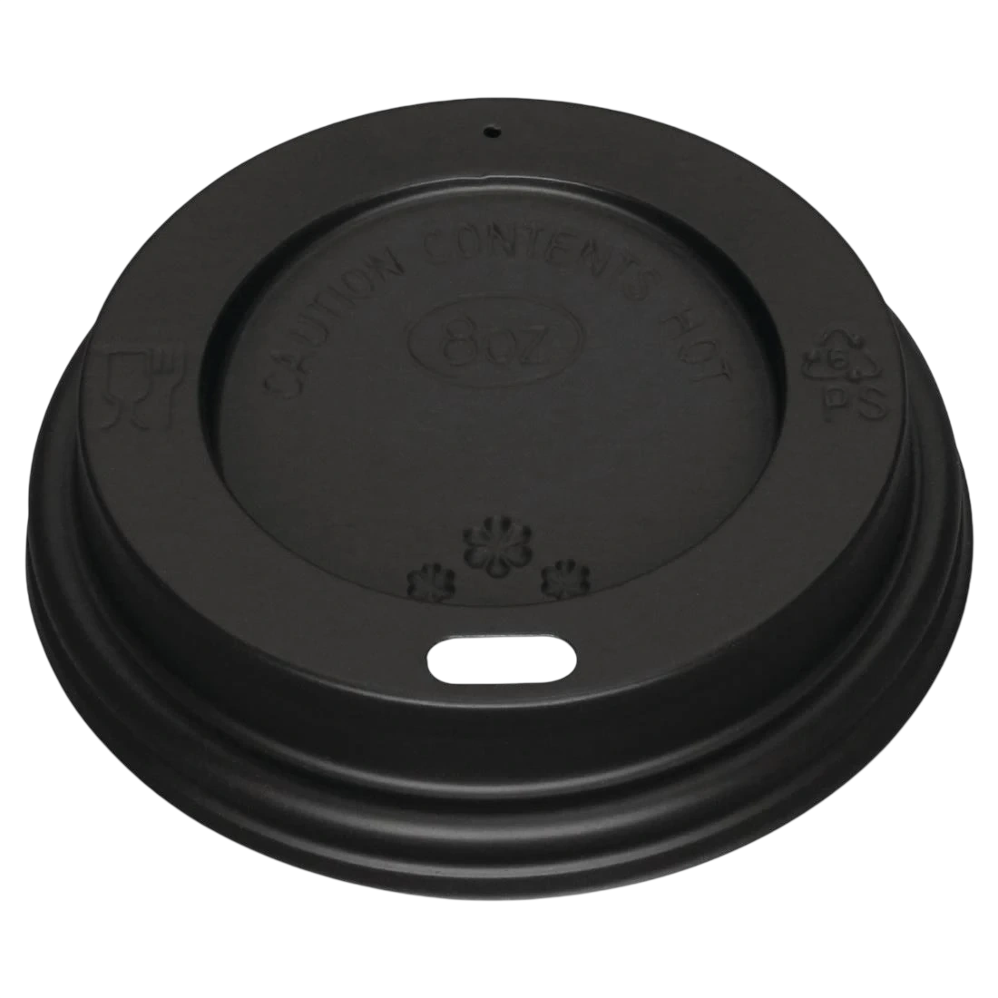 Fiesta Recyclable CW716 Lid For Hot Cups- Black 225ml (Pack 1000) product image
