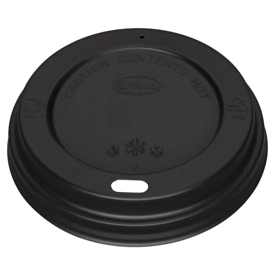 Fiesta Recyclable CW718 Lid for Hot Cups- Black - 340/455ml (Pack 1000) product image
