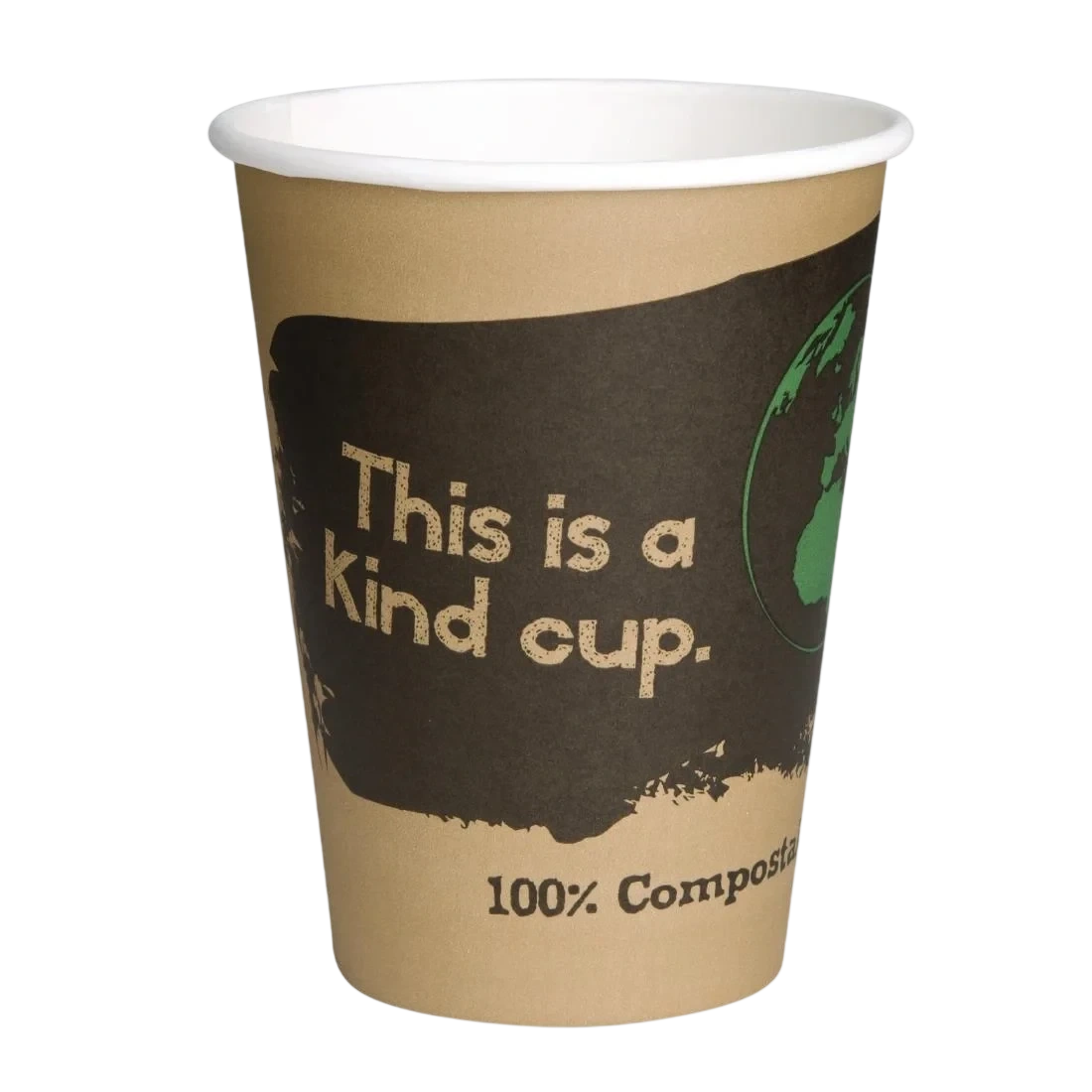 Fiesta Compostable DS059 Hot Cup Single Wall 'Kind' - 340ml (Sleeve 50) product image