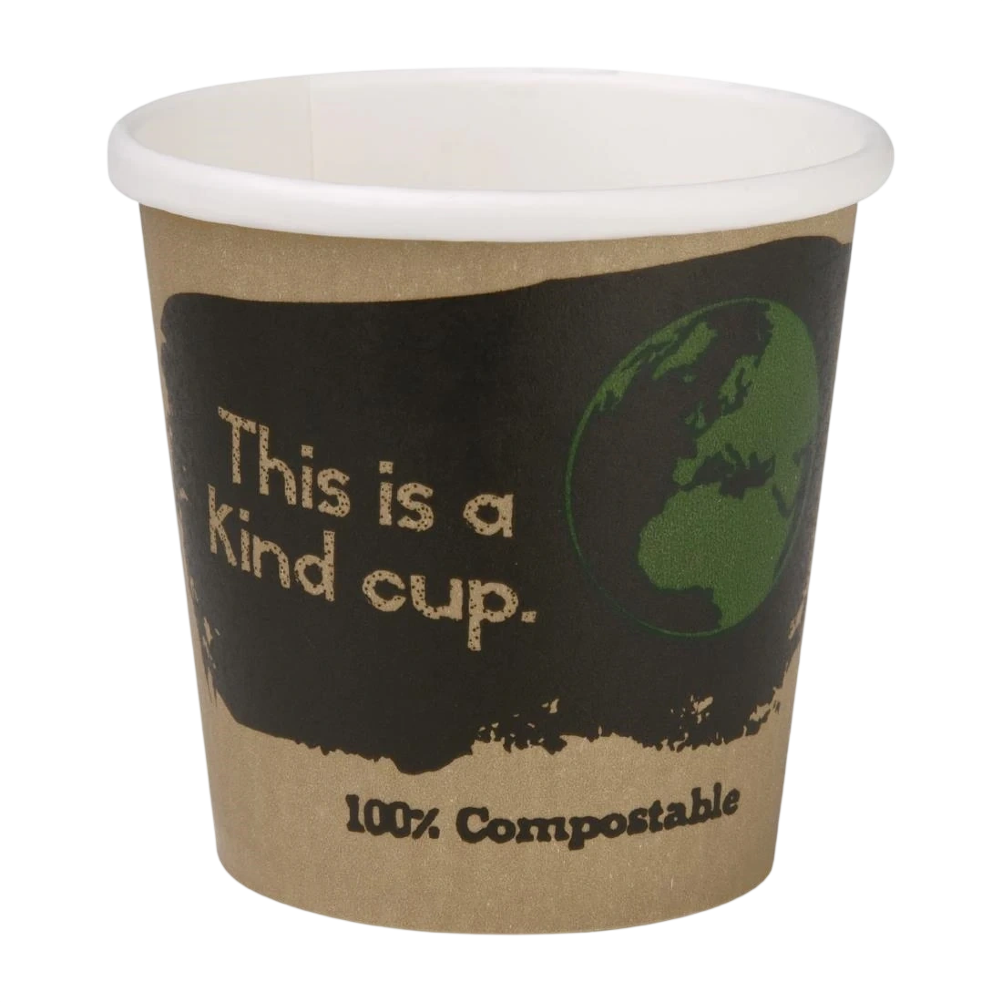 Fiesta Compostable DY980 Hot Cup Single Wall 'Kind' 114ml (Box 50) product image