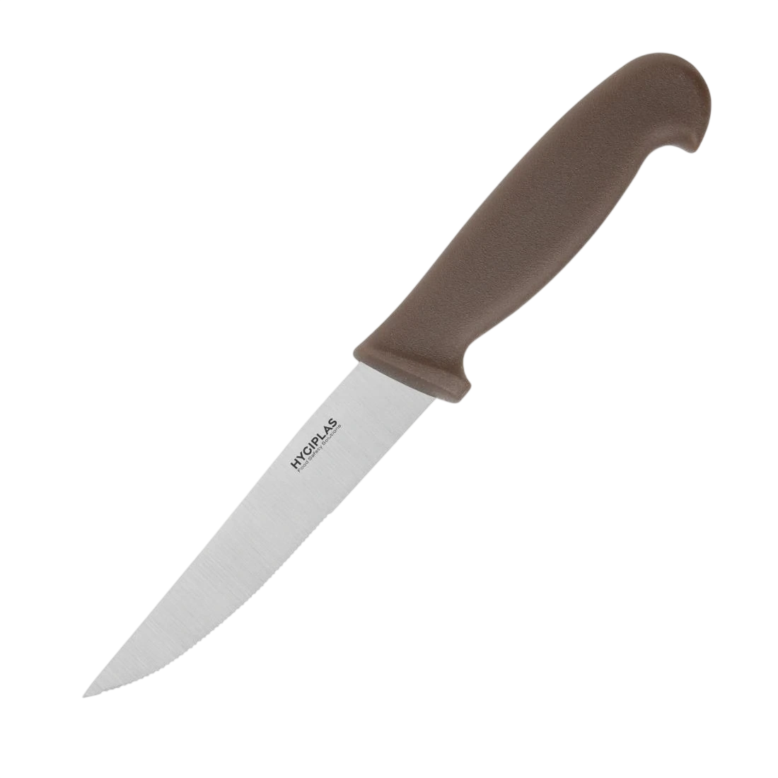 Hygiplas FX125 Vegetable Knife Serrated Brown - 100mm 4" product image