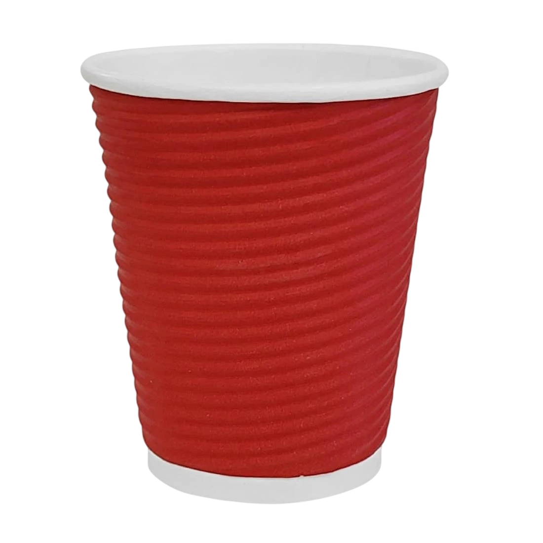 Fiesta Recyclable GP424 Hot Cup Ripple Wall Red 225ml (Sleeve 25) product image