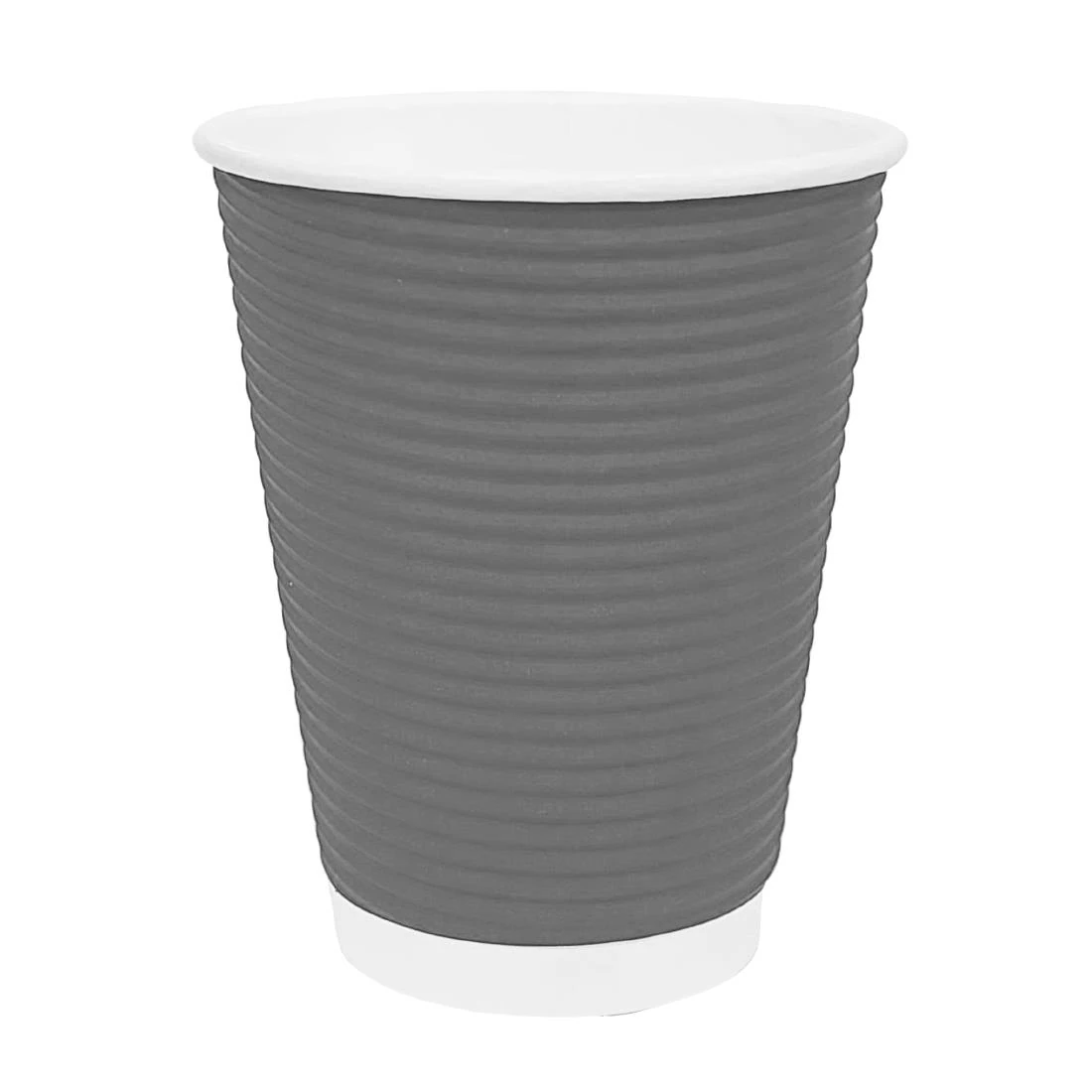 Fiesta Recyclable GP434 Hot Cup Ripple Wall Charcoal 340ml (Box 500) product image