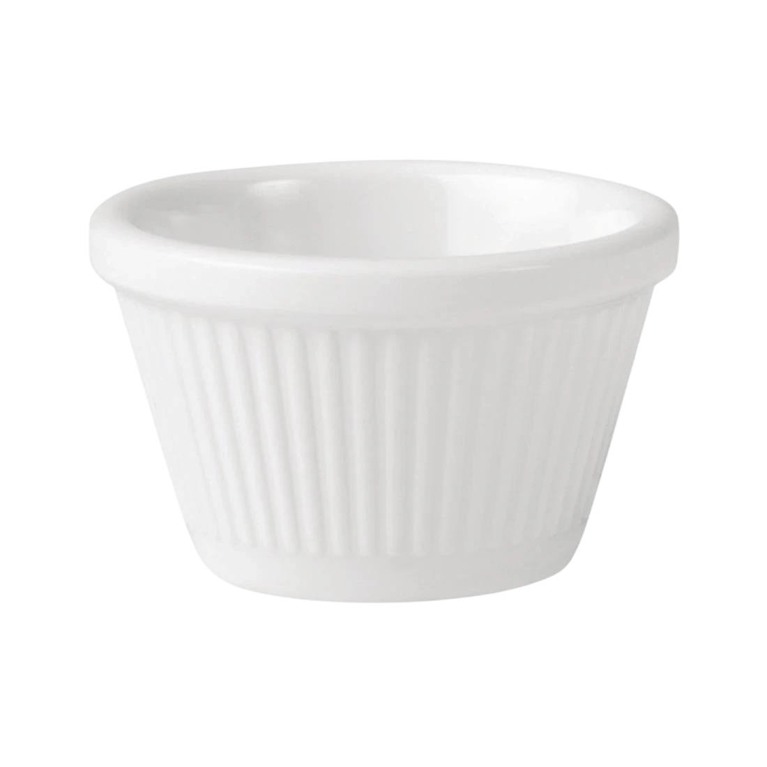 Ryner DD932 Melamine Ramekin Fluted White - 45ml product image