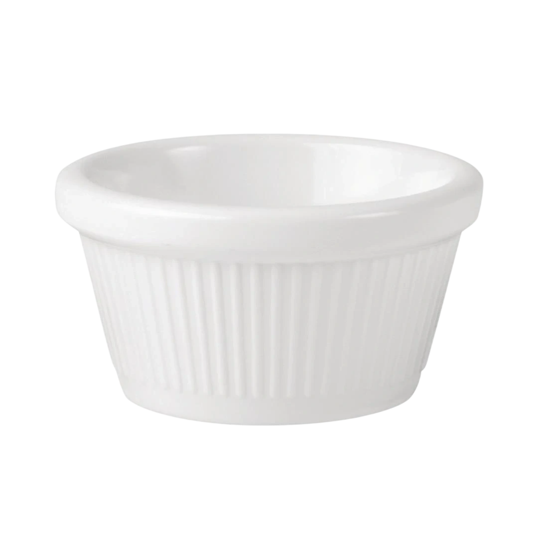 Ryner DD934 Melamine Ramekin Fluted White - 60ml product image