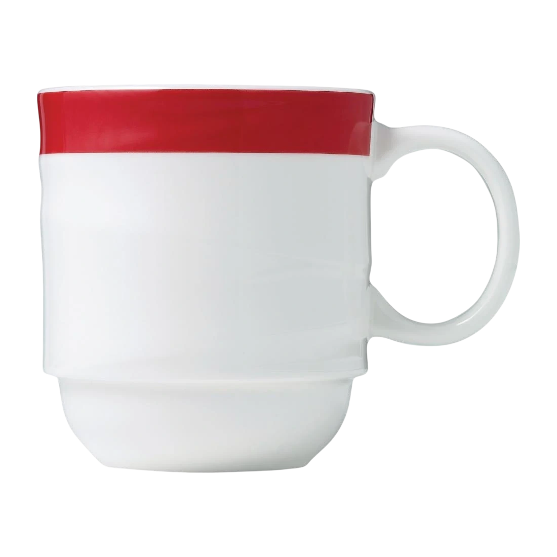 Royal Porcelain FY902 Maxadura Resonate Red Band Coffee Mug Stackable 350ml (Box 12) product image