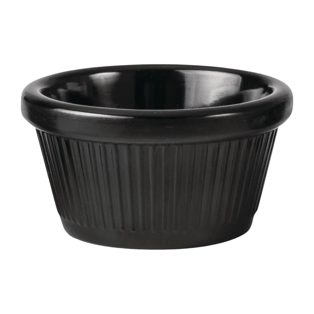 Ryner DD935 Melamine Ramekin Fluted Black - 60ml product image