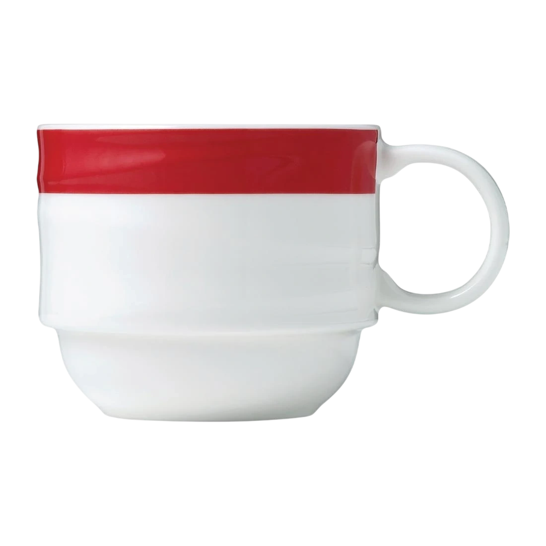 Royal Porcelain FY901 Maxadura Resonate Red Band Coffee CupStackable265ml(Box 12)(B2B) product image