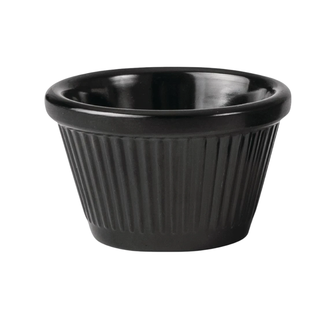 Ryner DD933 Melamine Ramekin Fluted Black - 45ml product image
