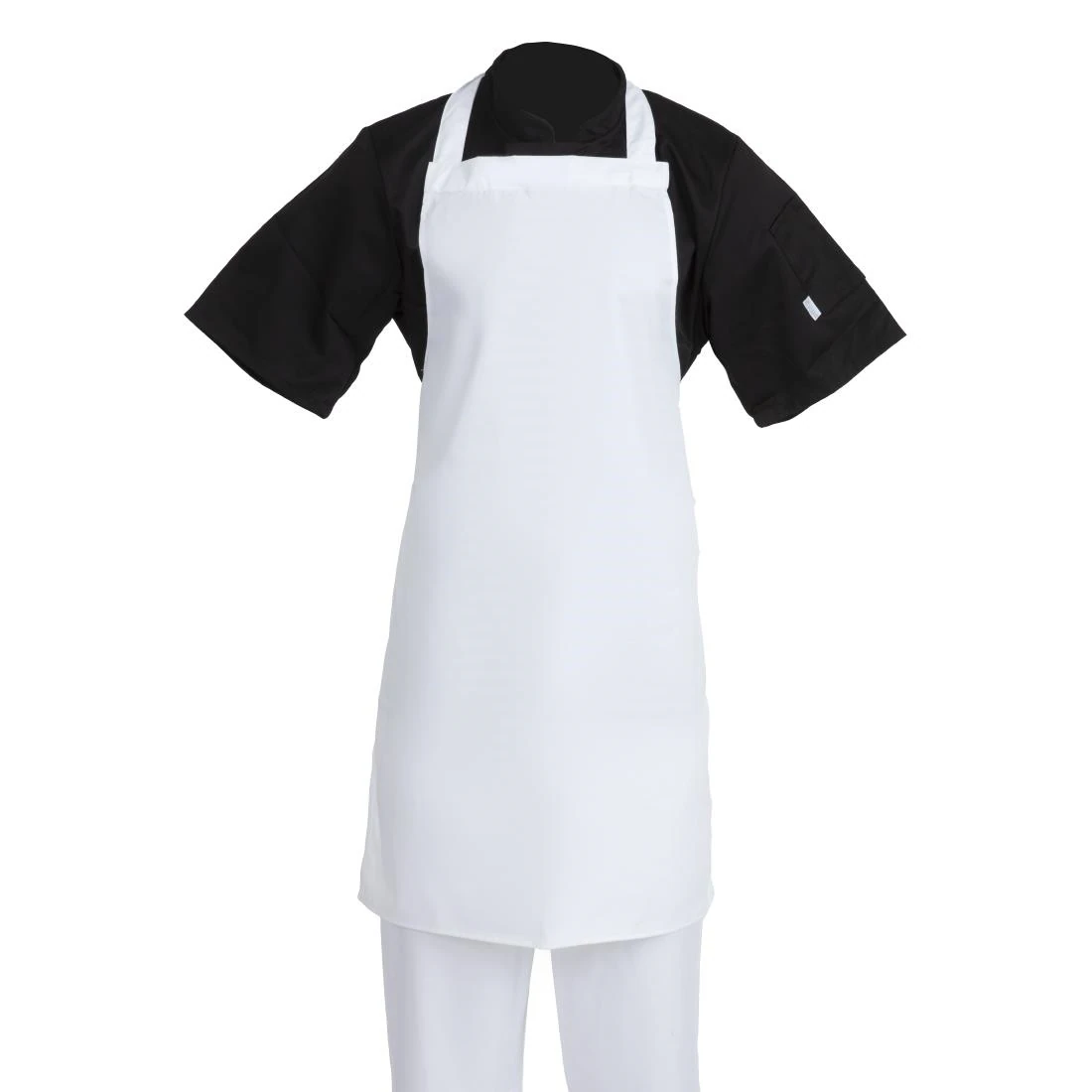 Whites Chefs Clothing A521 Whites Bib Apron Polycotton White - 28x38" product image