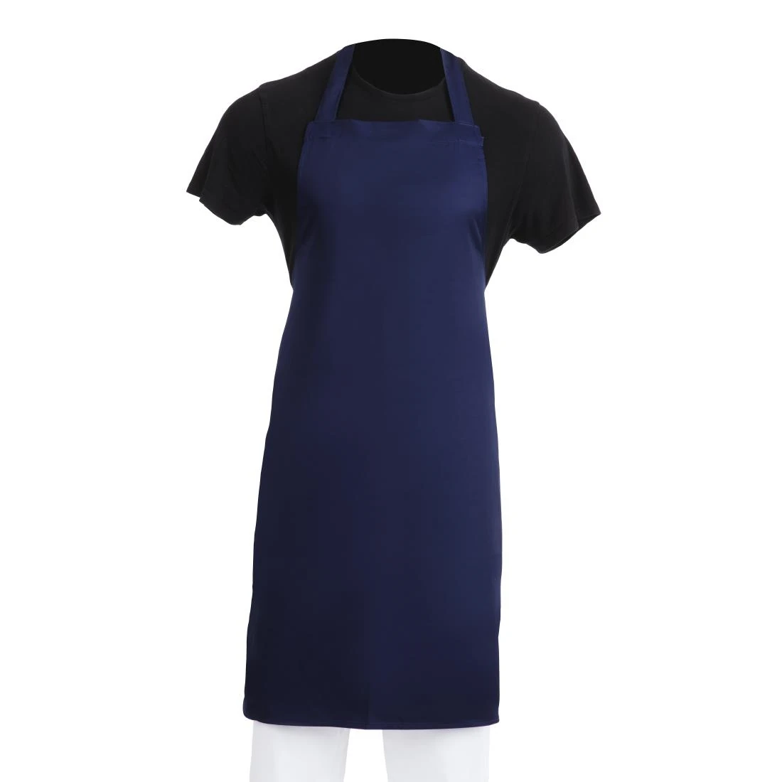 Whites Chefs Clothing A543 Whites Bib Apron Polycotton Navy Blue product image