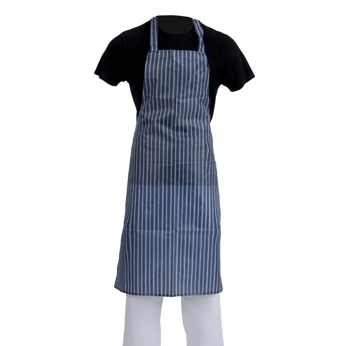 Whites Chefs Clothing A580 Whites Water Resistant Apron Blue/White Stripe product image