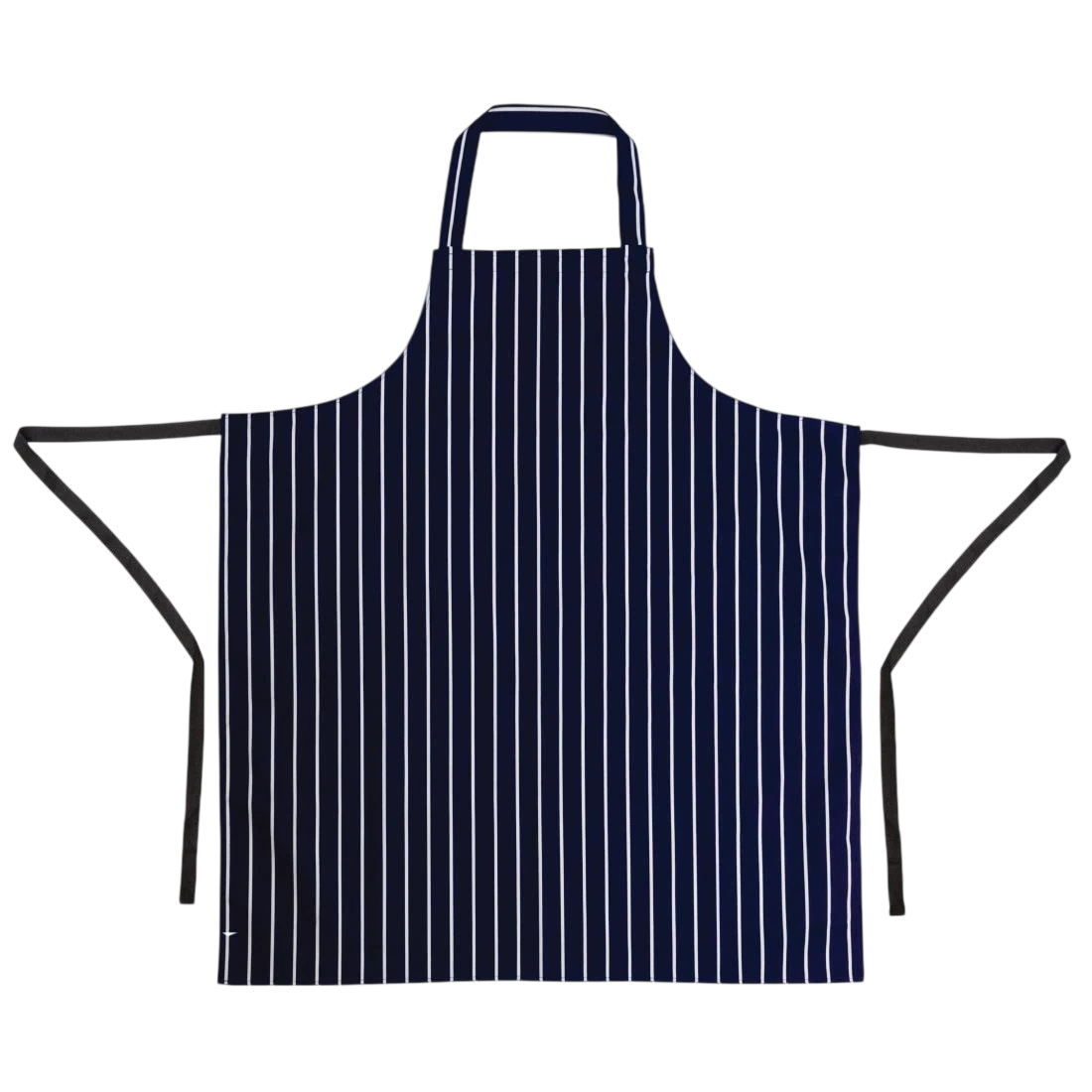 Whites Chefs Clothing A662 Whites Bib Apron Blue/White Butchers Stripe - 889-1016mm product image
