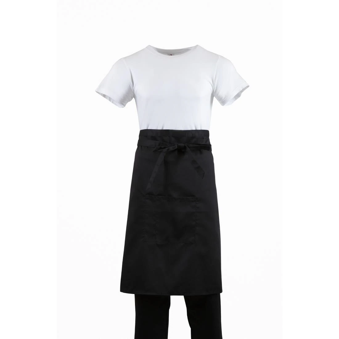 Whites Chefs Clothing B133 Whites Bistro Apron Black - 1000x700mm 39.4x27.5" product image