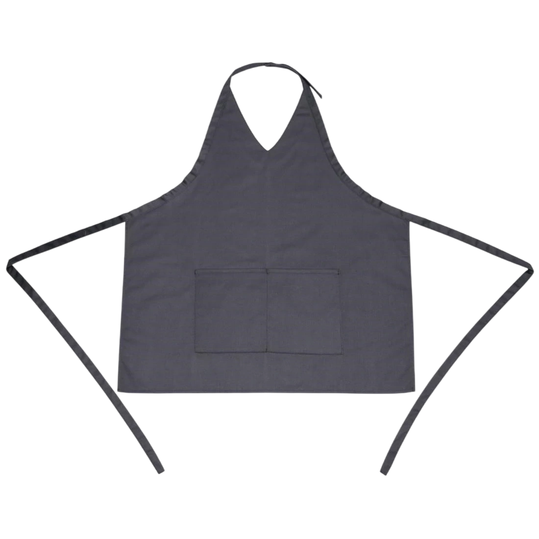 Whites Chefs Clothing B422 Whites V Neck Service Apron - Charcoal product image