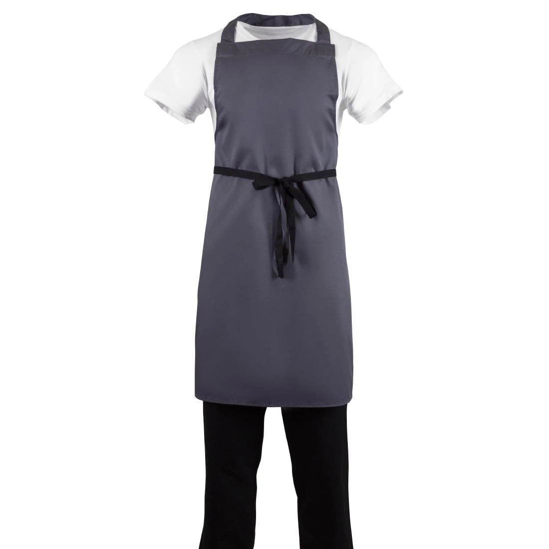 Whites Chefs Clothing B426 Whites Bib Apron Polycotton Charcoal product image