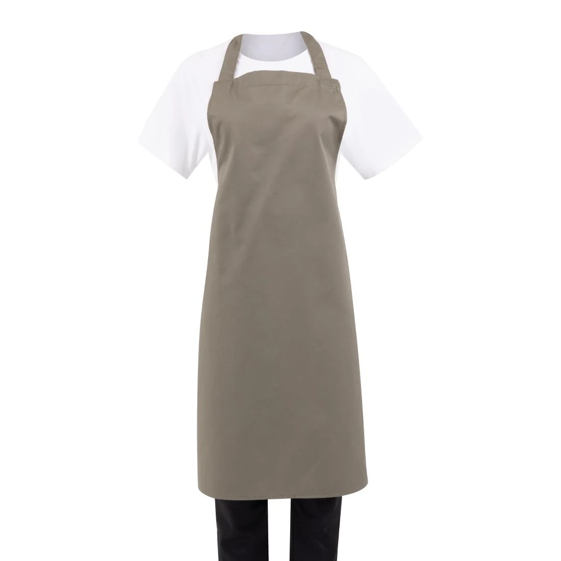 Whites Chefs Clothing B427 Whites Bib Apron Polycotton Olive product image