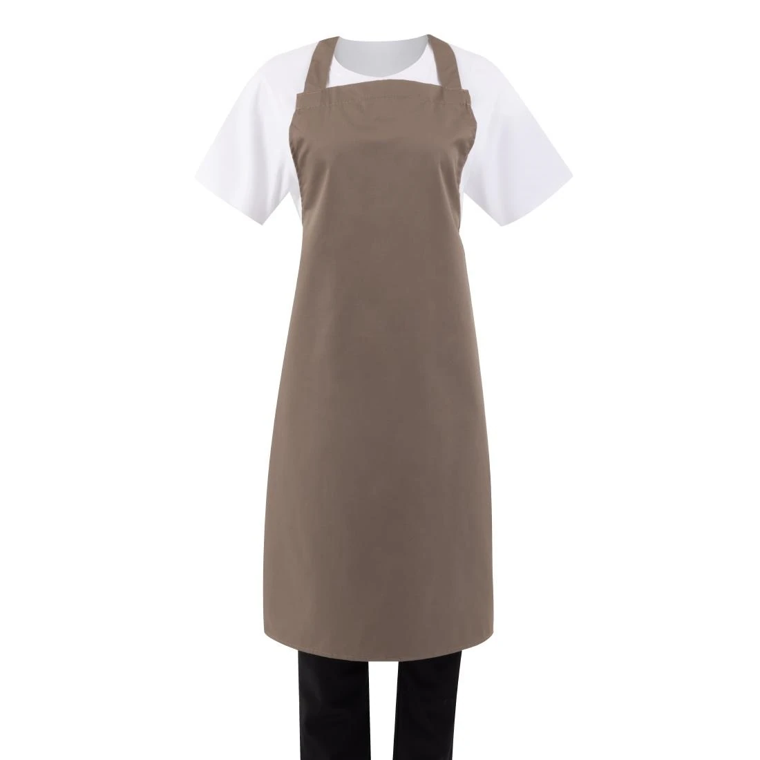Whites Chefs Clothing B429 Whites Bib Apron Polycotton Tan product image