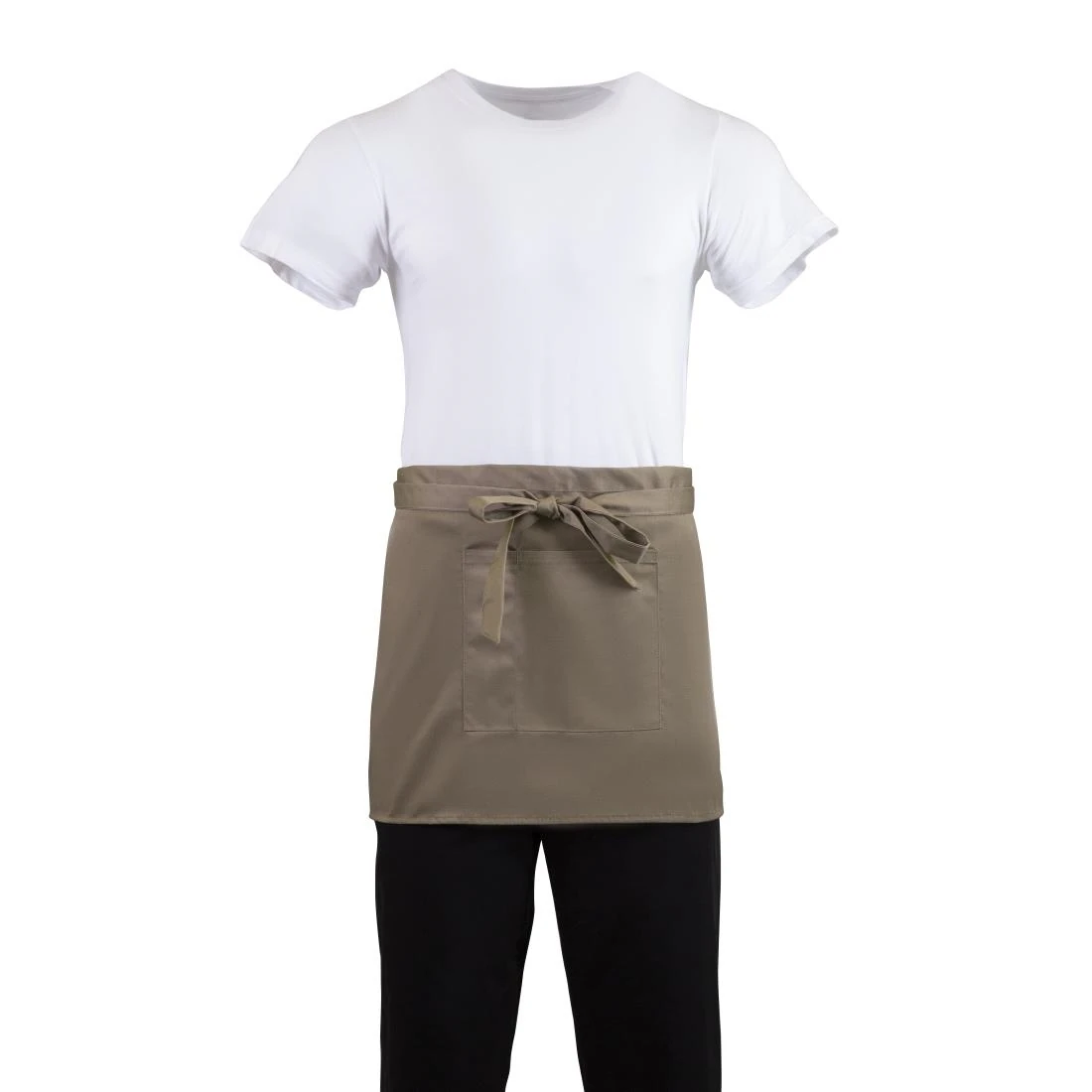 Whites Chefs Clothing B432 Whites Short Bistro Apron Tan - 750x373mm 29.5x14.7" product image