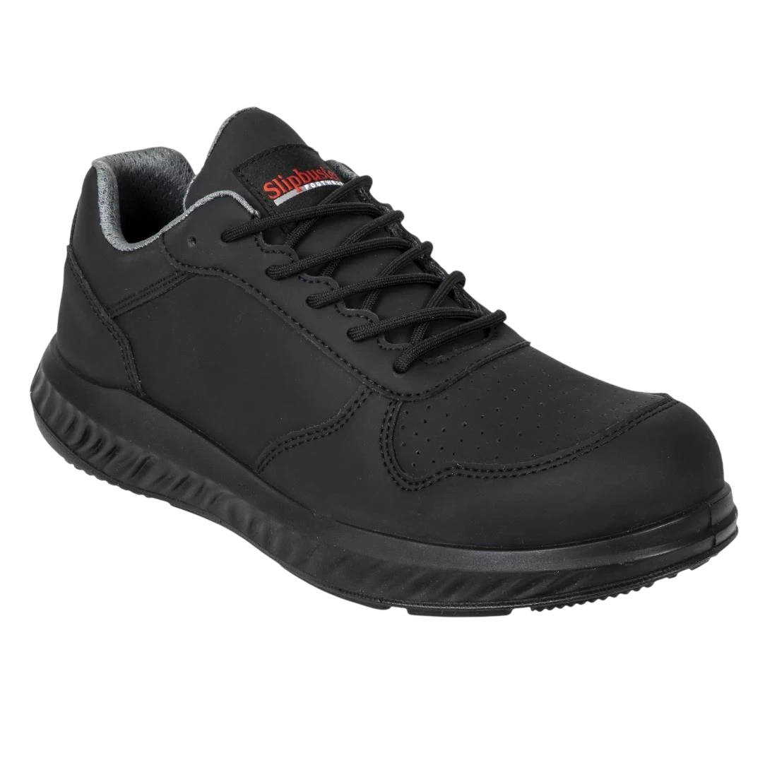 Slipbuster Footwear BA063-37 Slipbuster Hawren Trainer Microfibre Black - UK 4 EU 37 product image