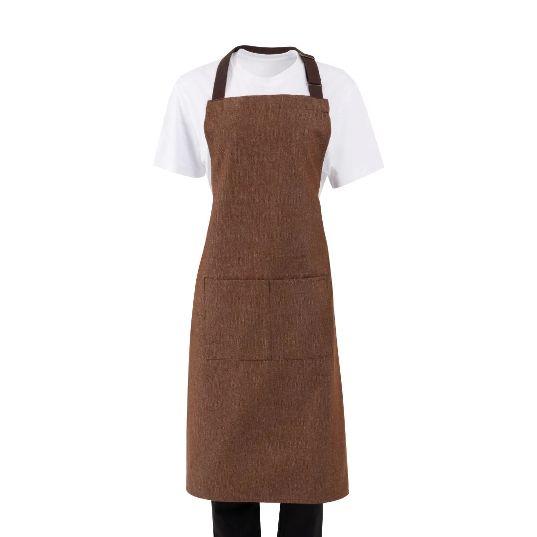Southside BA119 Bib Apron Denim Tan (Brown Ties) - 700x1000mm product image