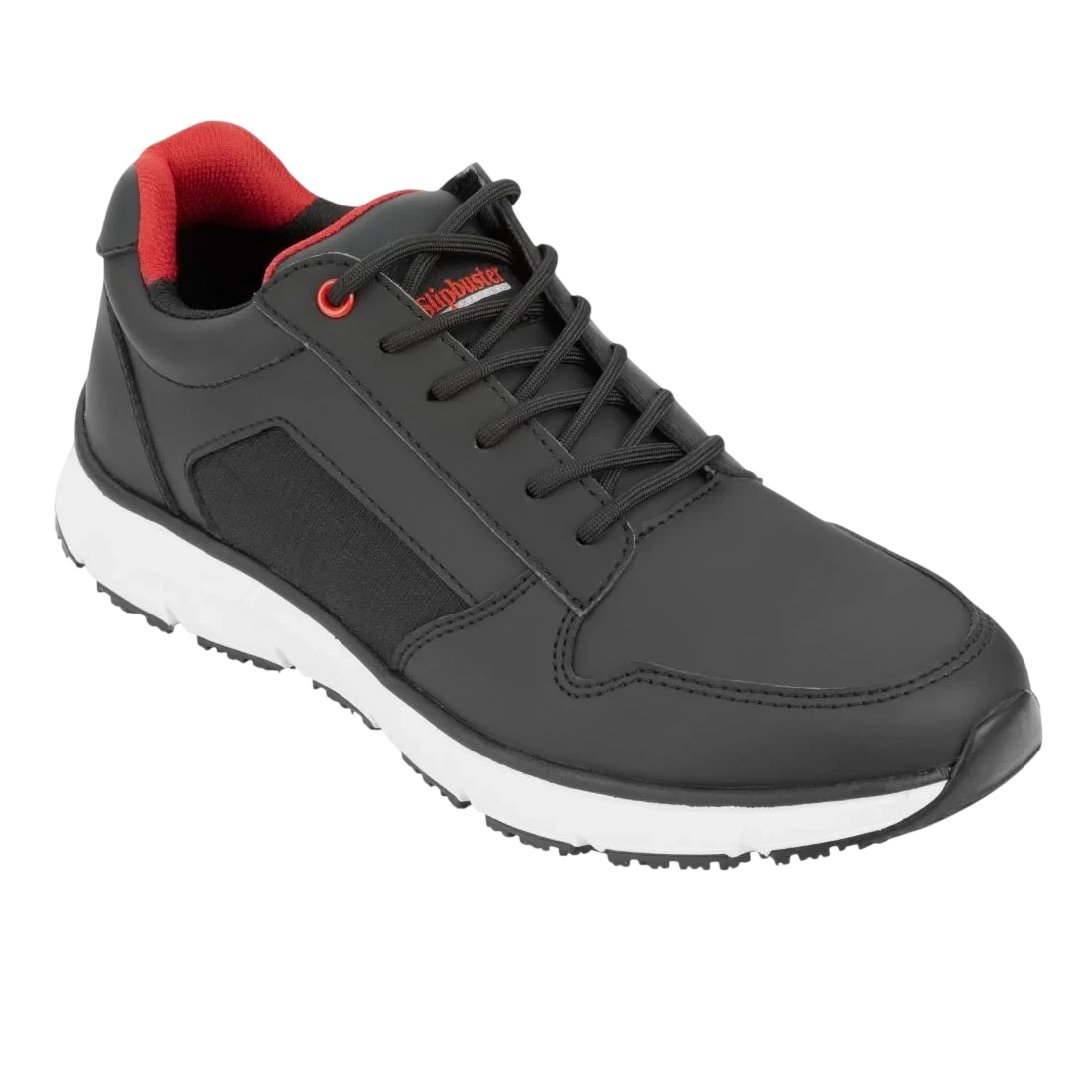 Slipbuster Footwear BA179-45 Slipbuster Veso Trainer Recycled Microfibre Black & Red - UK 10.5 EU 45 product image