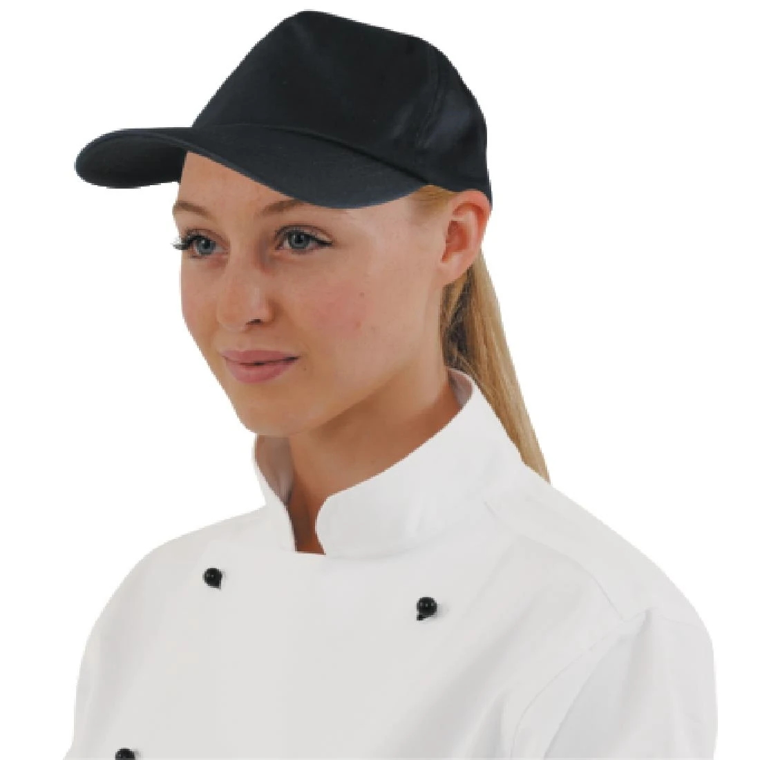 Whites Chefs Clothing A219 Whites Baseball Cap Cotton Black product image