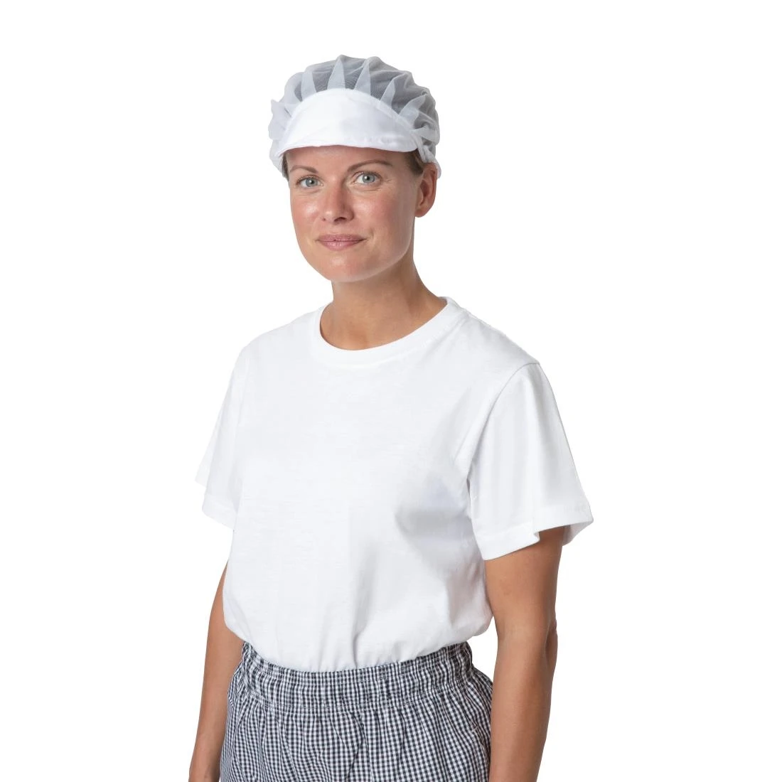 Whites Chefs Clothing B226 Whites Net Peaked Hat White - One Size product image