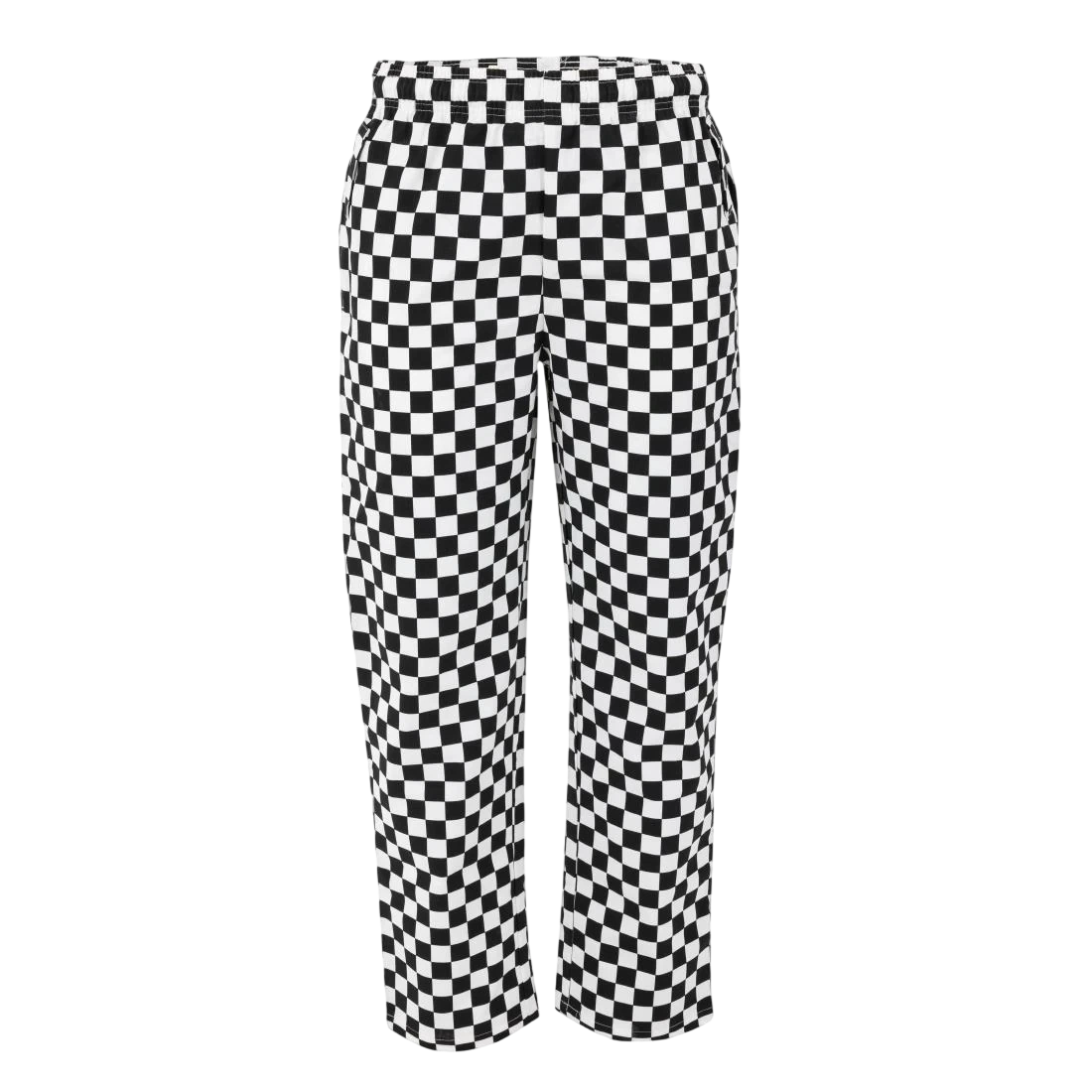 Whites Chefs Clothing BA002-L Whites Vegas Big Black & White Check Trousers Polycotton - Size L product image