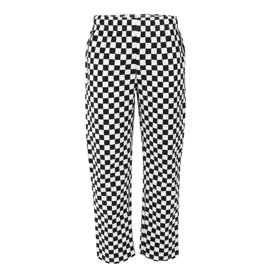 Whites Chefs Clothing BA002-M Whites Vegas Big Black & White Check Trousers Polycotton - Size M product image