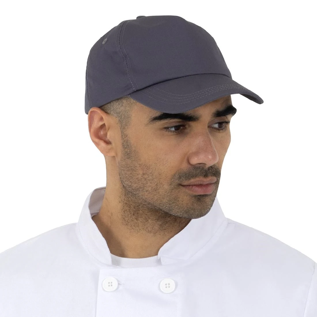 Whites Chefs Clothing BA113 Whites Baseball Cap Cotton Charcoal product image