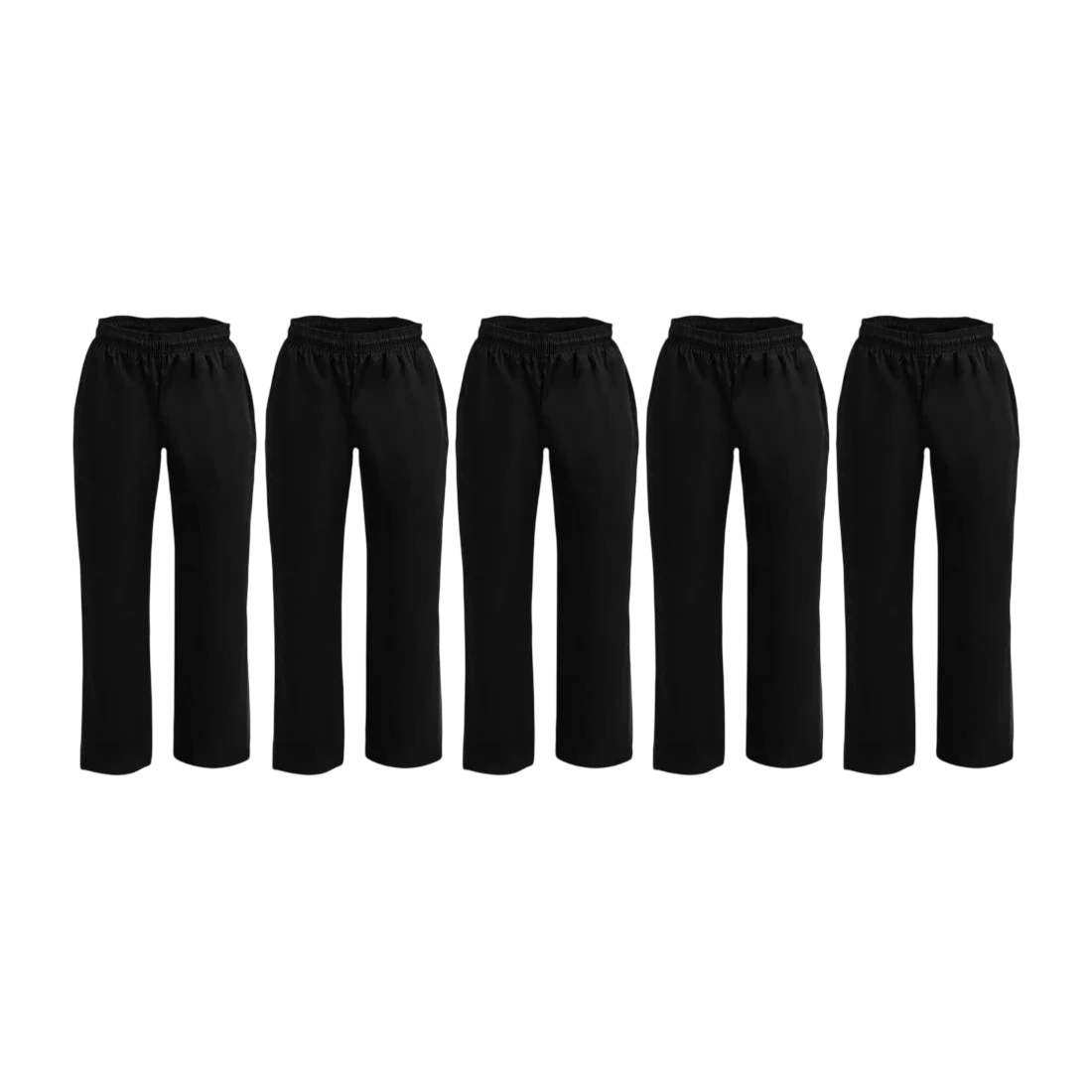 Whites Chefs Clothing SA824 Whites Vegas Chefs Trousers Black Polycotton - Size S - A582-S (Pack 5) product image