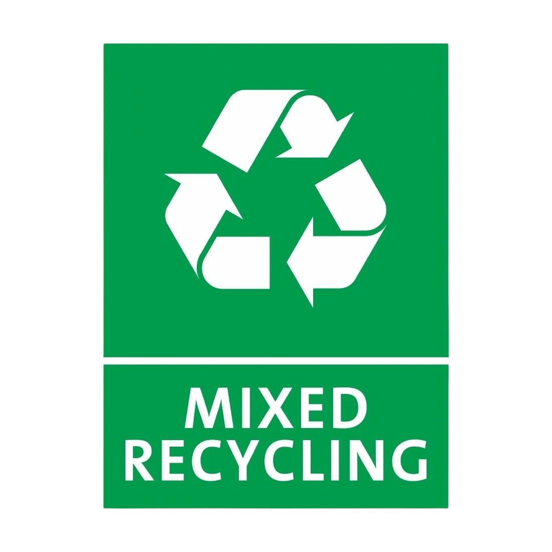 Jantex FX196 Slim Bin Label - Mixed Recycling product image