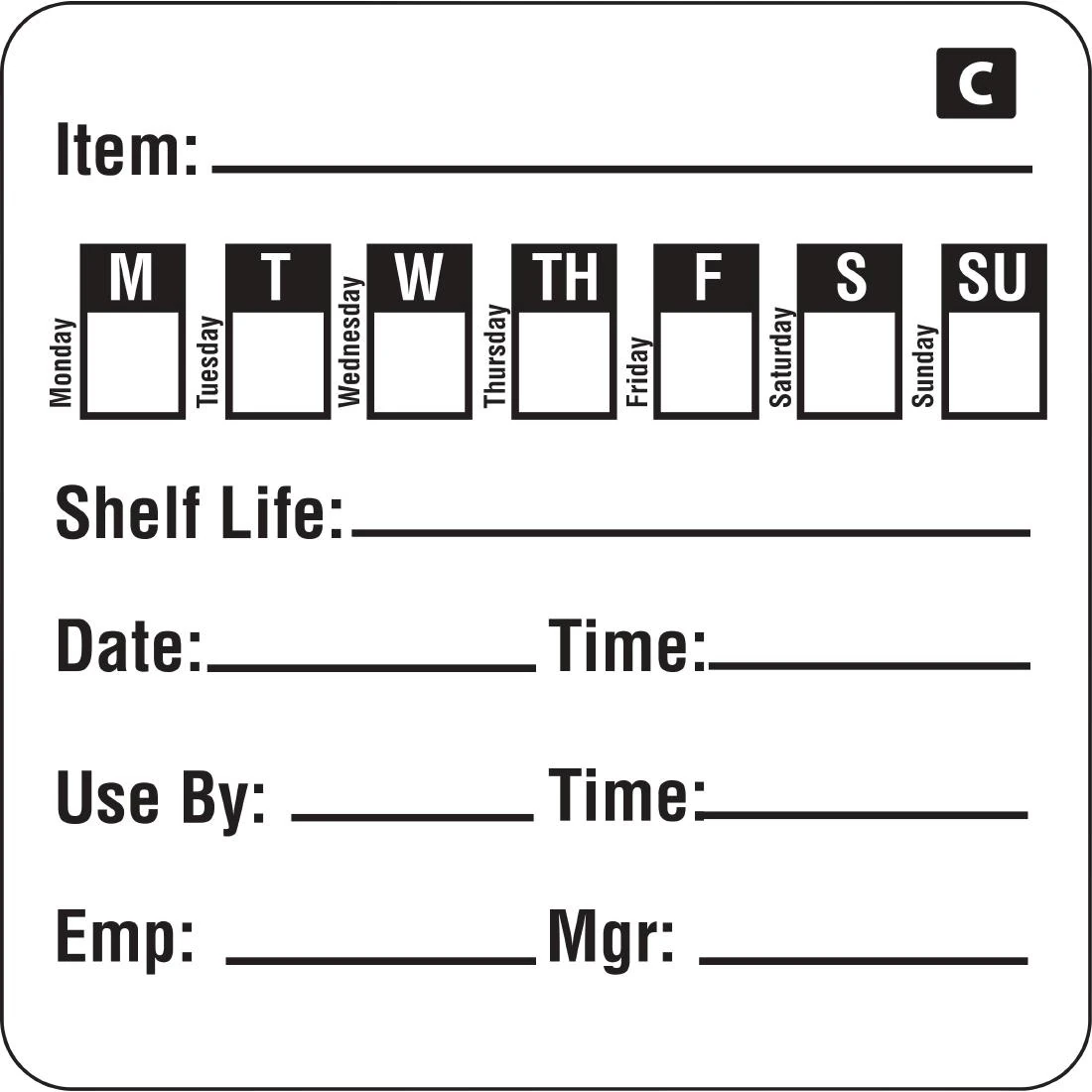 Hygiplas GF049 Freezable Food Prep Label 3'' (Roll 500) product image