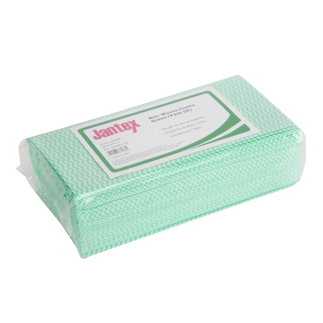 Jantex HS596 Non-Woven Cloths Green (Pack 50) product image