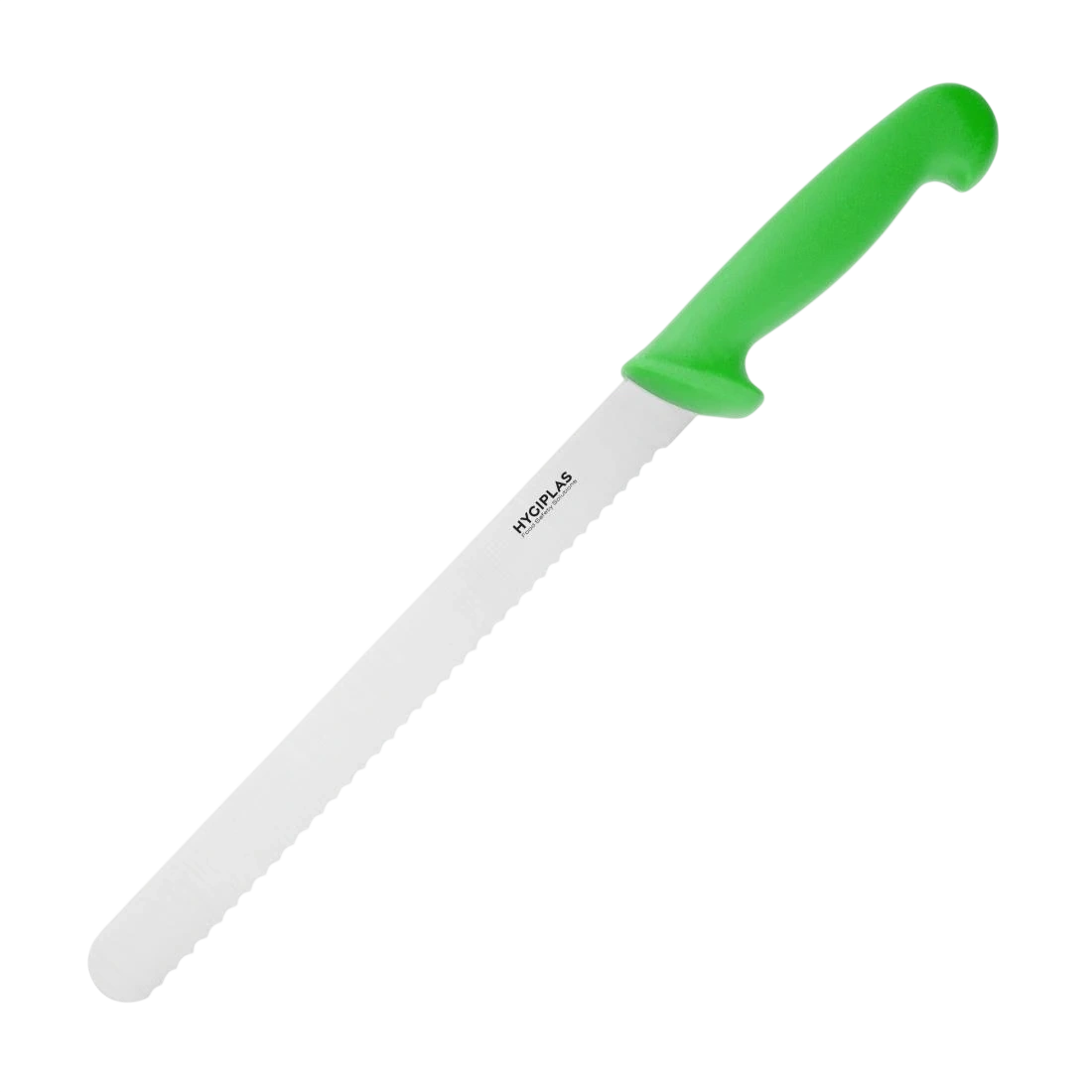 Hygiplas FX121 Slicer Serrated Green - 250mm 10" product image