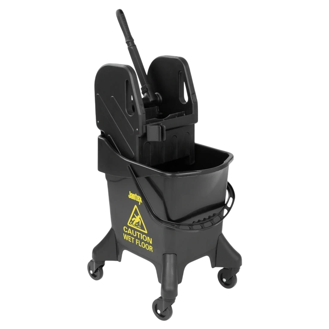 Jantex HW638 Tall Mop Bucket & Down Press Wringer Yellow Print - 20ltr product image