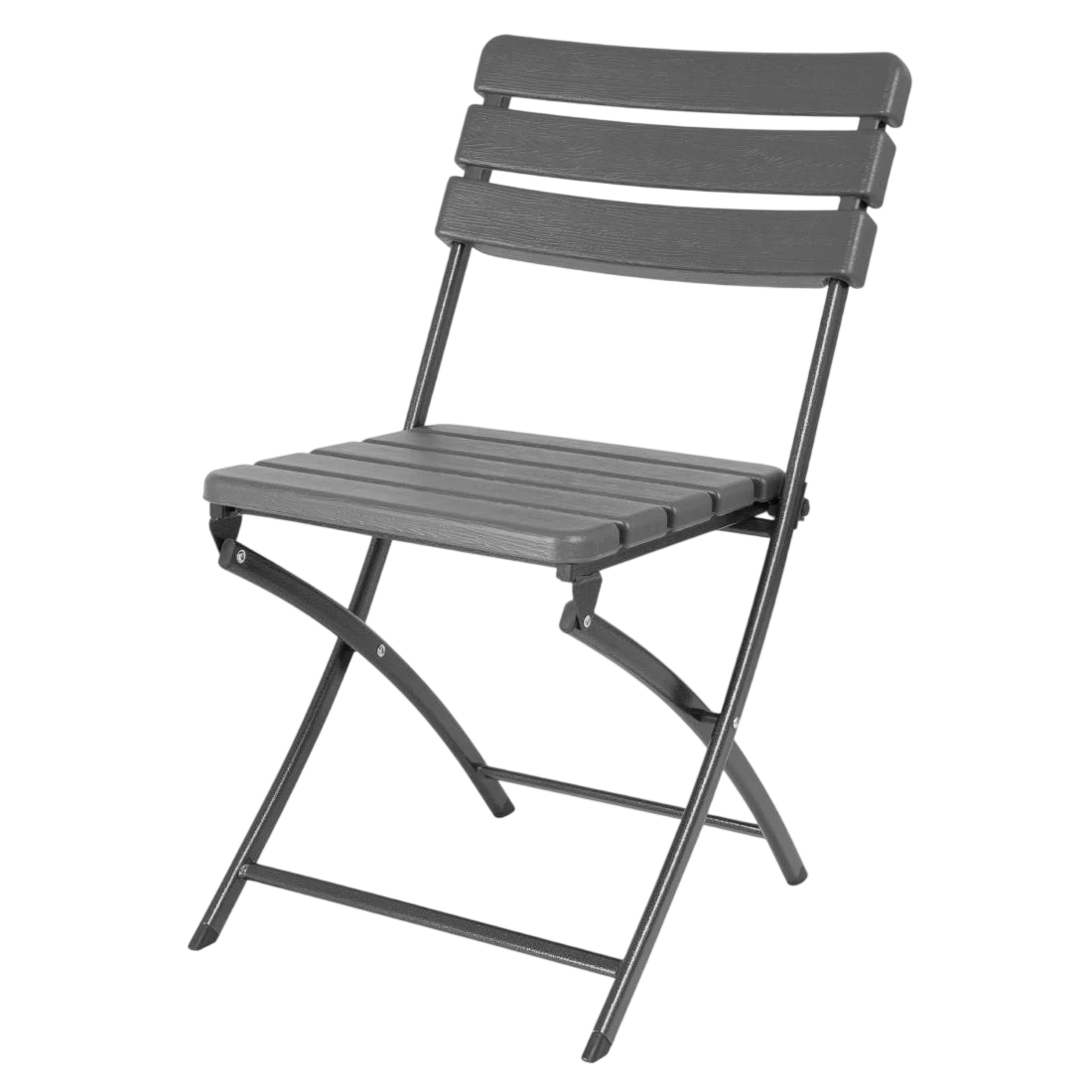 Bolero HZ891 Folding PE Chair Grey Wood Effect (Set 2) product image