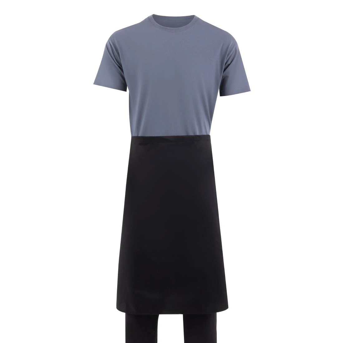 Whites Chefs Clothing A968 Whites Black Chef Aprons - 30x36'' product image